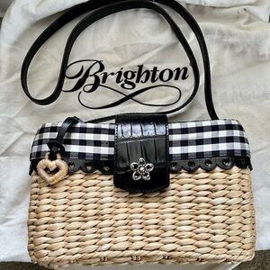 Brighton Rattan Crossbody Bag  NWOT   includes Brighton dust bag